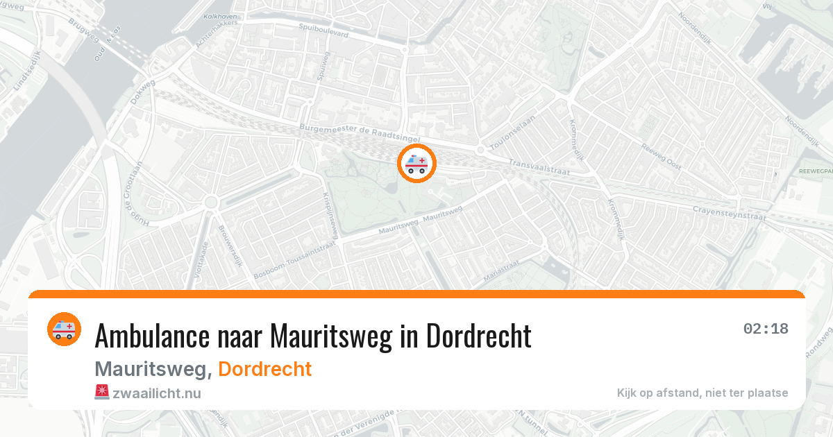 Ambulance naar Mauritsweg in Dordrecht — 3 jun 2026