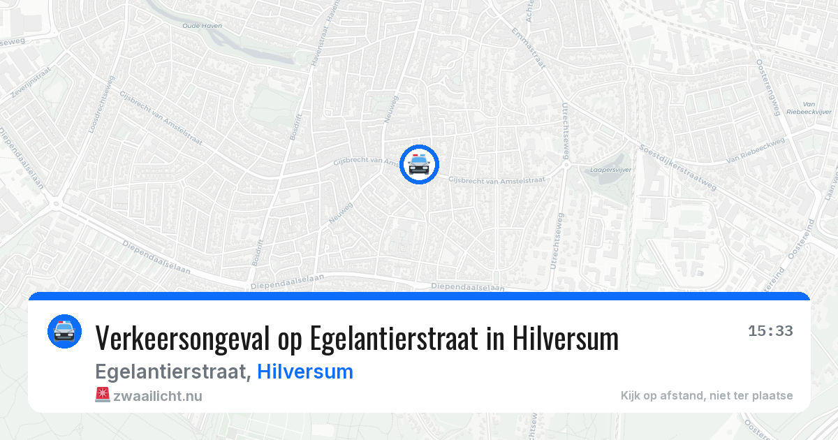 Verkeersongeval op Egelantierstraat in Hilversum — 23 mrt 2026