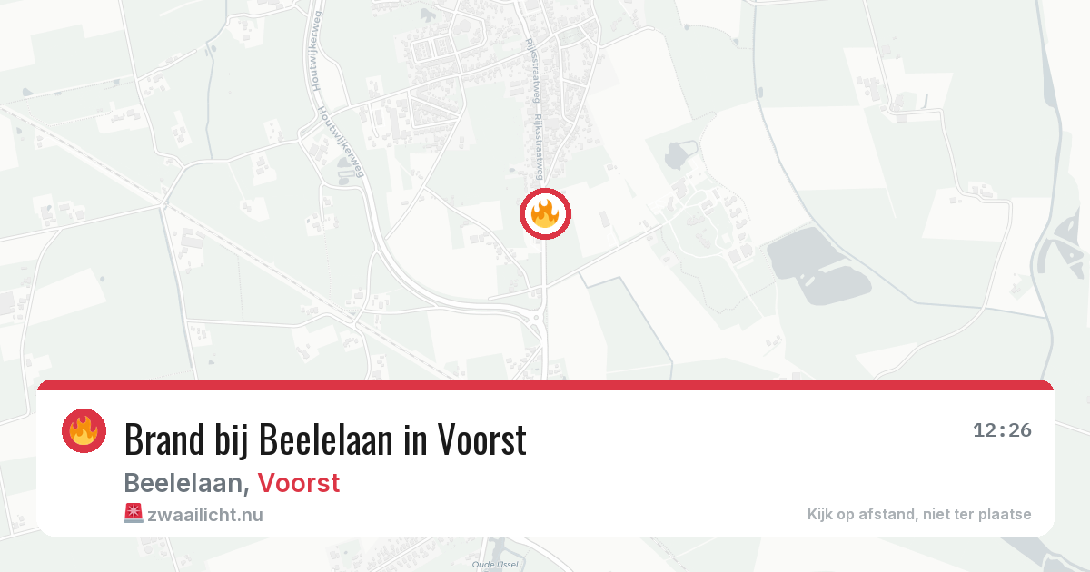 Brand bij Beelelaan in Voorst — 14 jul 2026