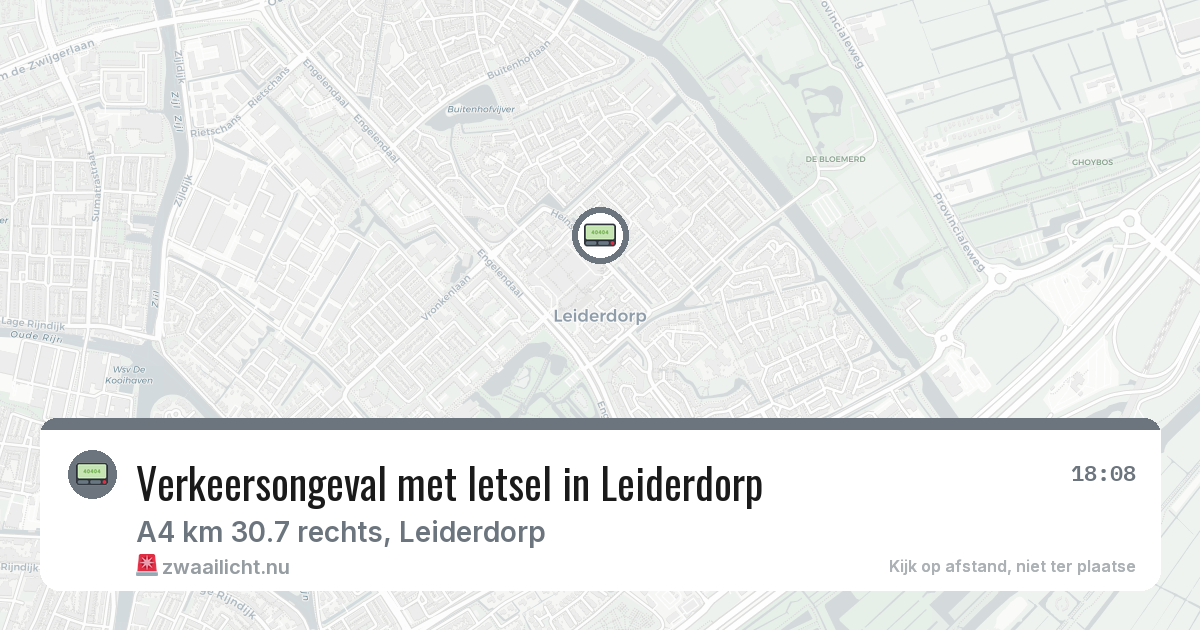 Verkeersongeval met letsel in Leiderdorp — 17 feb 2026