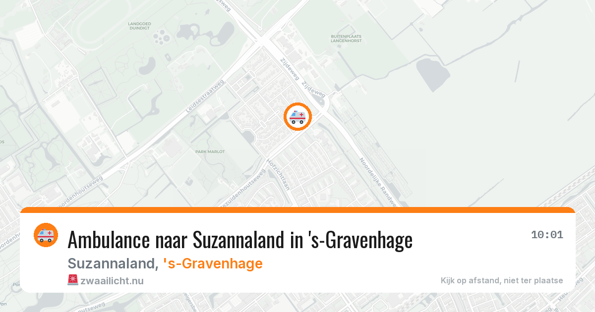 Ambulance naar Suzannaland in 's-Gravenhage — 14 jul 2026