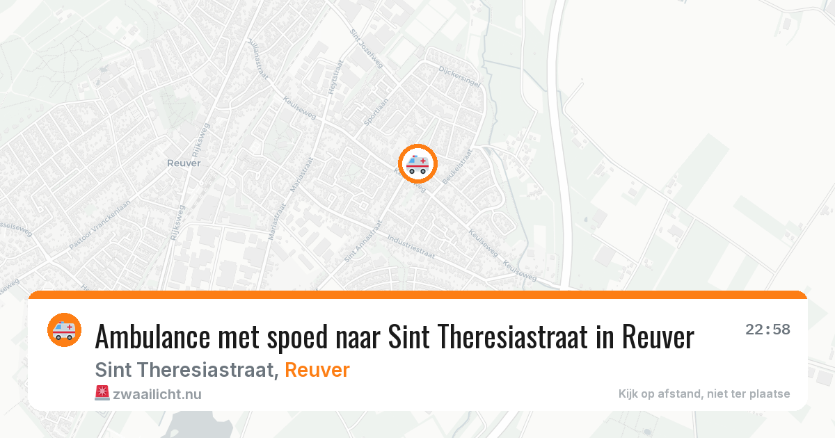 Ambulance met spoed naar Sint Theresiastraat in Reuver — 11 jul 2026