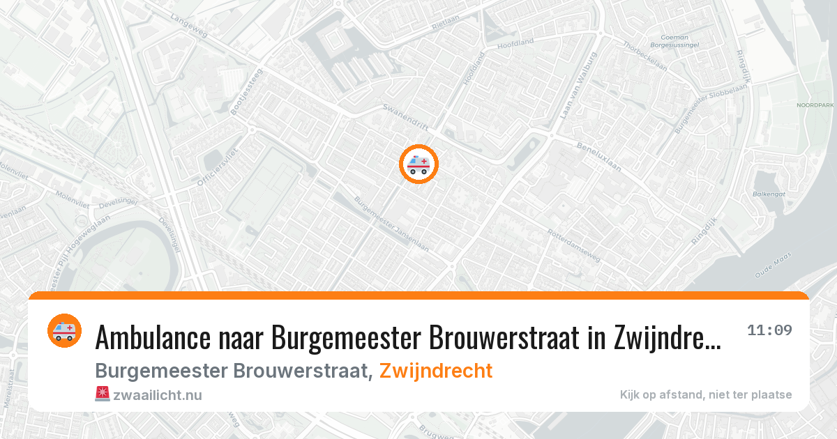 Ambulance naar Burgemeester Brouwerstraat in Zwijndrecht — 1 jun 2026