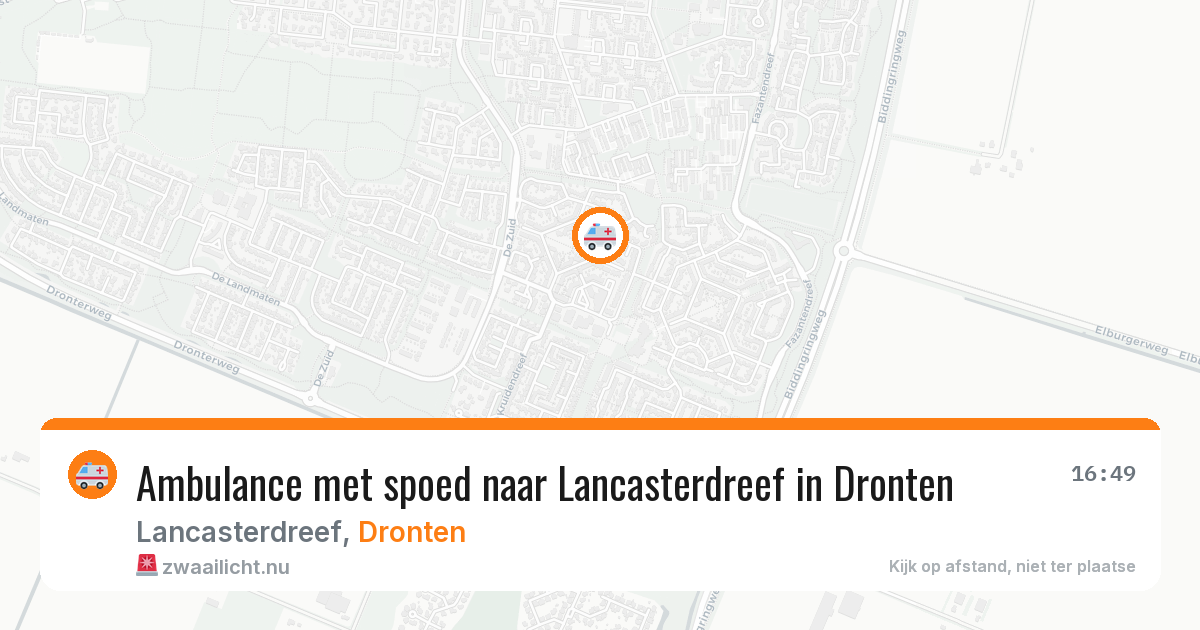 Ambulance met spoed naar Lancasterdreef in Dronten — 28 jan 2026