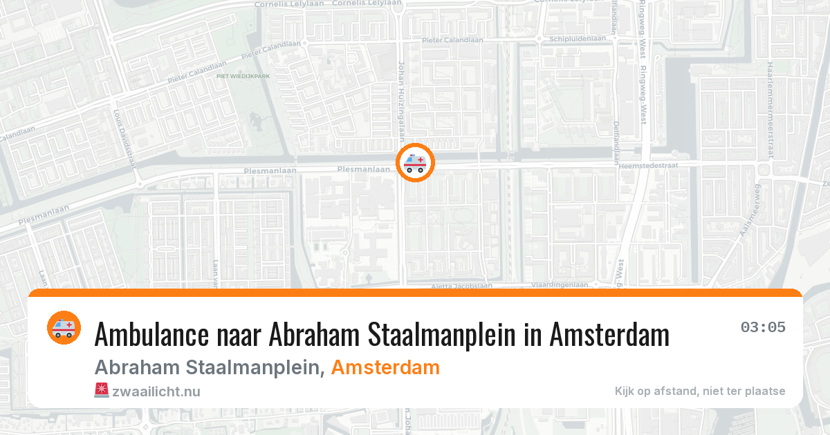 Ambulance naar Abraham Staalmanplein in Amsterdam — 26 jul 2026