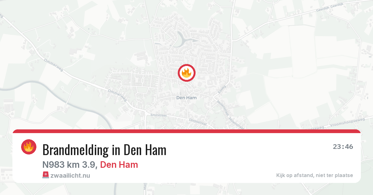 Brandmelding in Den Ham — 16 jul 2026