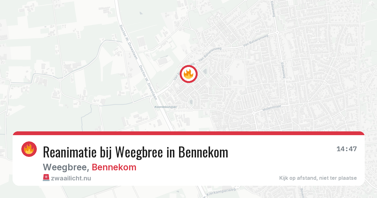 Reanimatie bij Weegbree in Bennekom — 28 mrt 2026