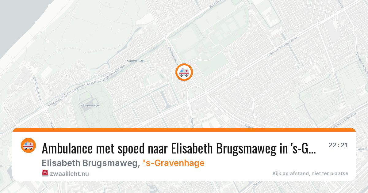 Ambulance met spoed naar Elisabeth Brugsmaweg in 's-Gravenhage — 22 jul 2026