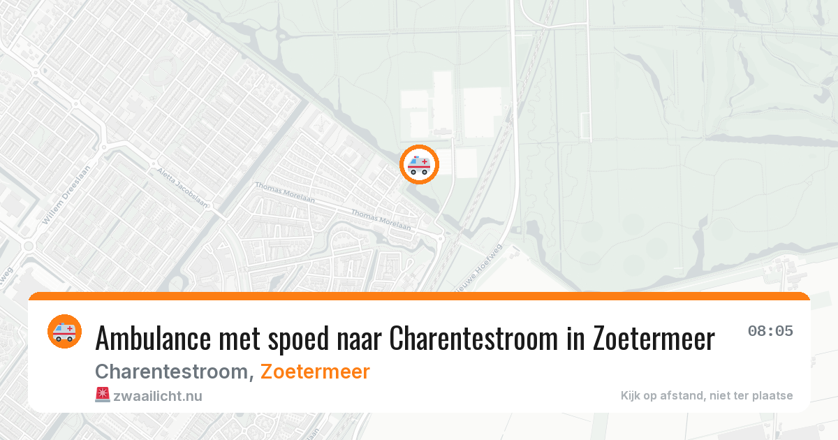 Ambulance met spoed naar Charentestroom in Zoetermeer — 27 jul 2026