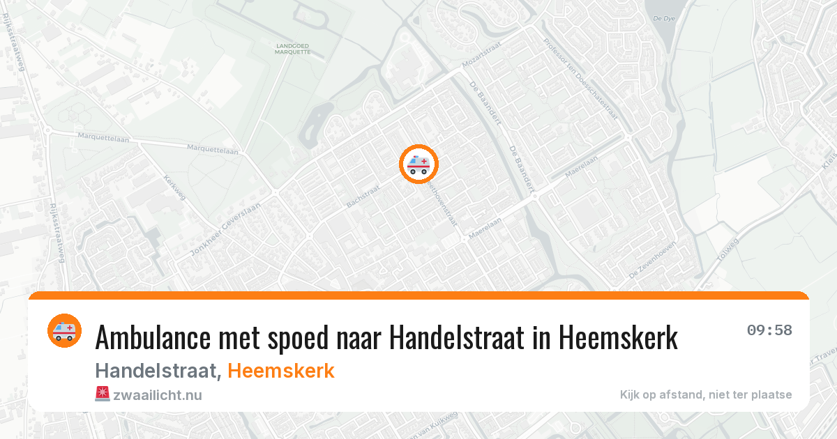 Ambulance met spoed naar Handelstraat in Heemskerk — 10 jul 2026