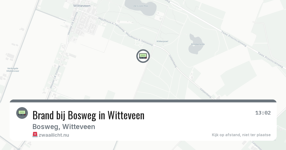 Brand bij Bosweg in Witteveen — 11 jul 2026