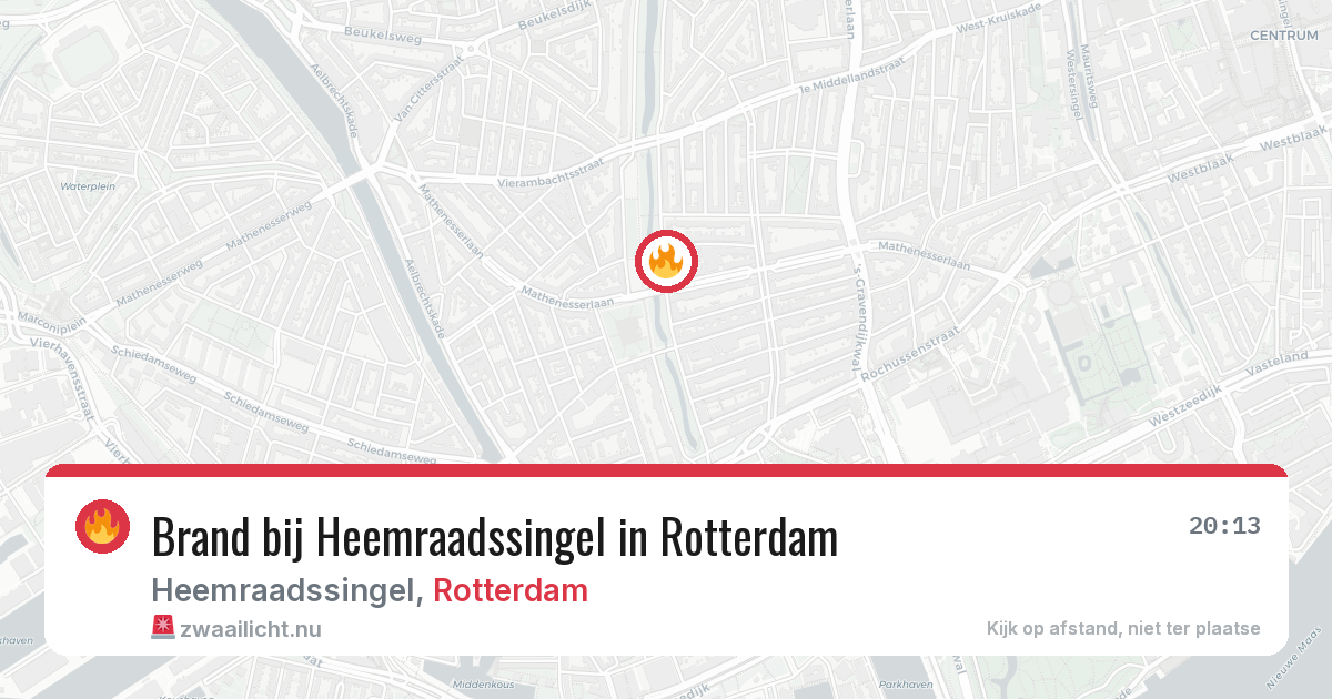 Brand bij Heemraadssingel in Rotterdam — 24 mrt 2026