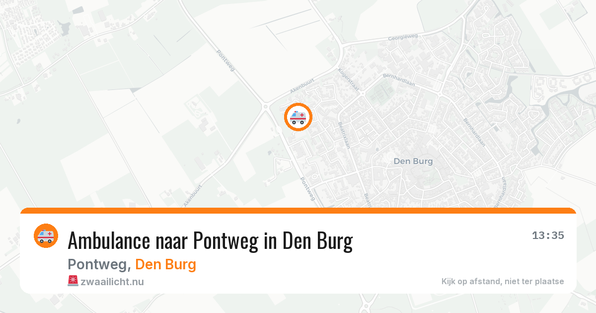 Ambulance naar Pontweg in Den Burg — 19 jul 2026
