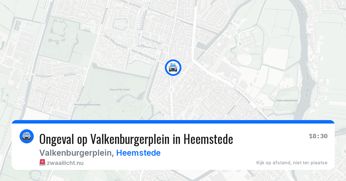 Ongeval op Valkenburgerplein in Heemstede — 17 mrt 2026