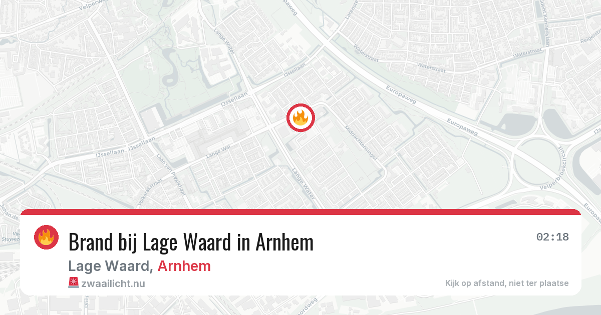 Brand bij Lage Waard in Arnhem — 30 mei 2026