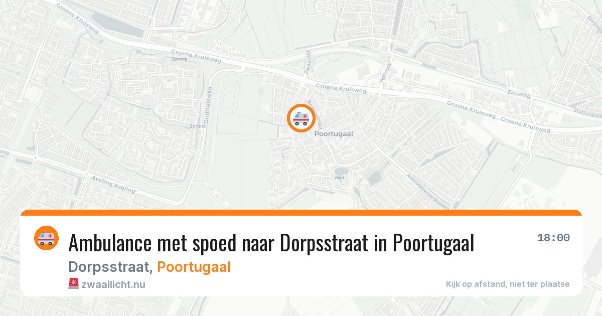 Ambulance met spoed naar Dorpsstraat in Poortugaal — 18 mrt 2026