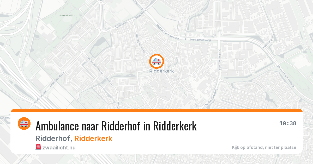 Ambulance naar Ridderhof in Ridderkerk — 18 jul 2026