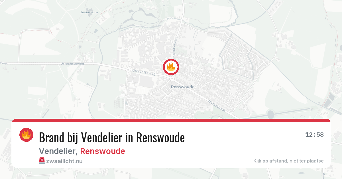 Brand bij Vendelier in Renswoude — 28 mei 2026