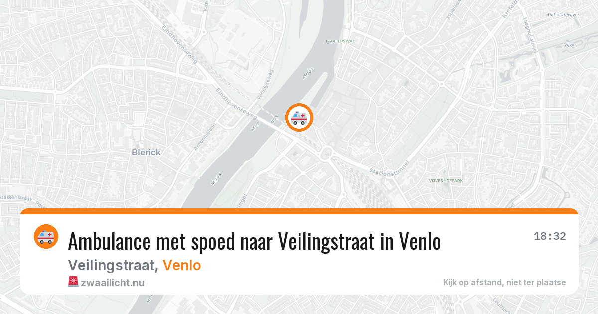 Ambulance met spoed naar Veilingstraat in Venlo — 22 jul 2026