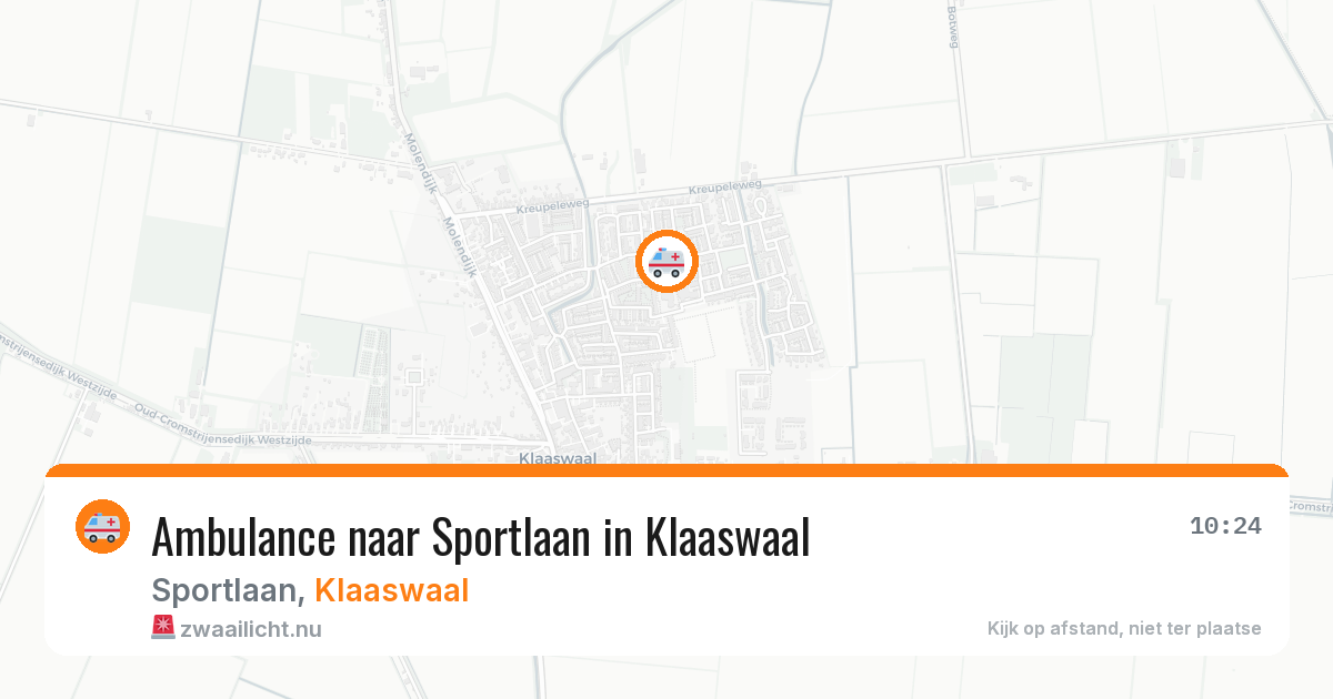 Ambulance naar Sportlaan in Klaaswaal — 18 jul 2026