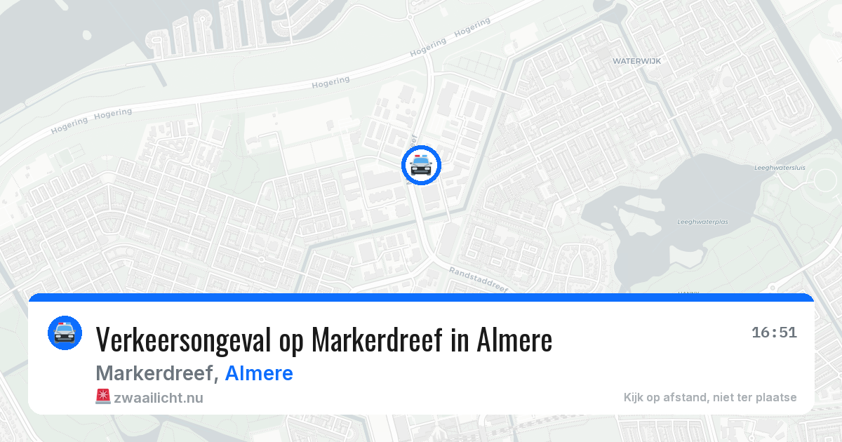 Verkeersongeval op Markerdreef in Almere — 26 mei 2026