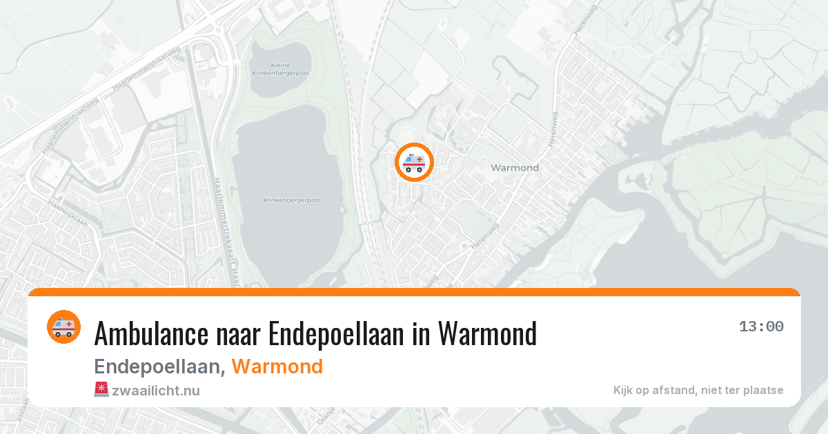 Ambulance naar Endepoellaan in Warmond — 14 feb 2026