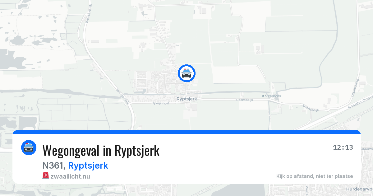 Wegongeval in Ryptsjerk — 9 mei 2026