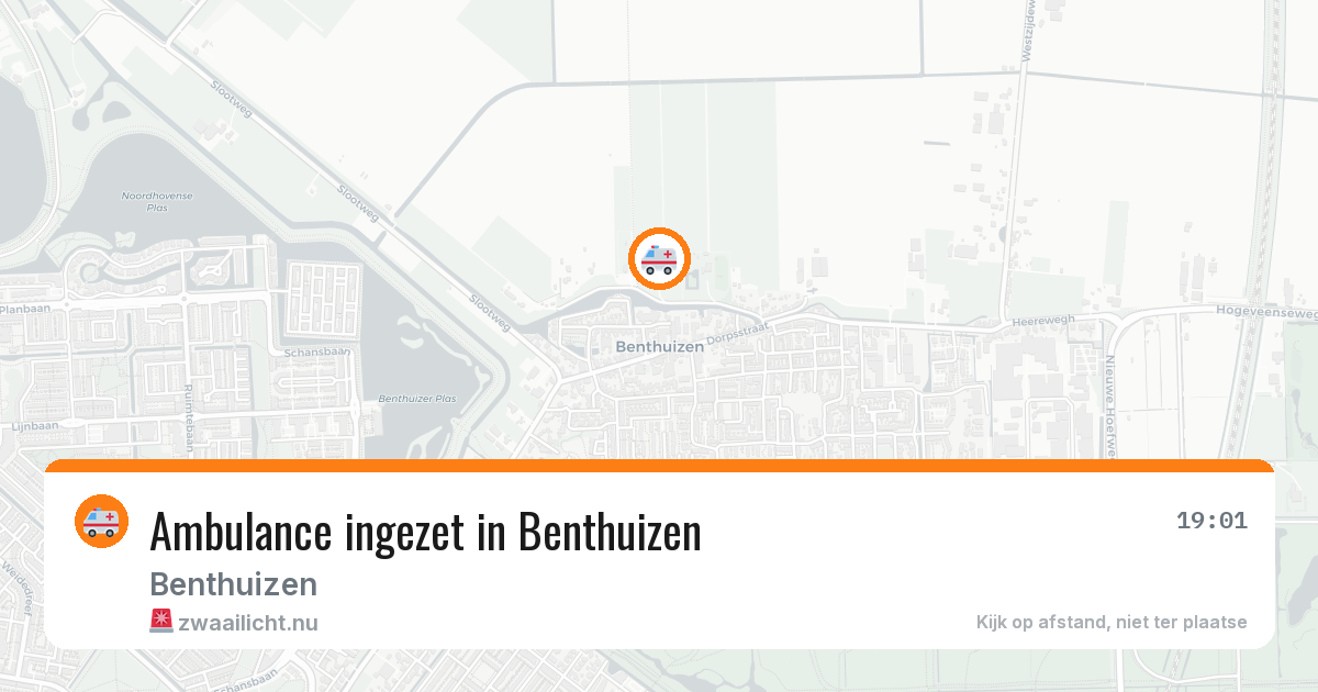 Ambulance ingezet in Benthuizen — 7 mrt 2026