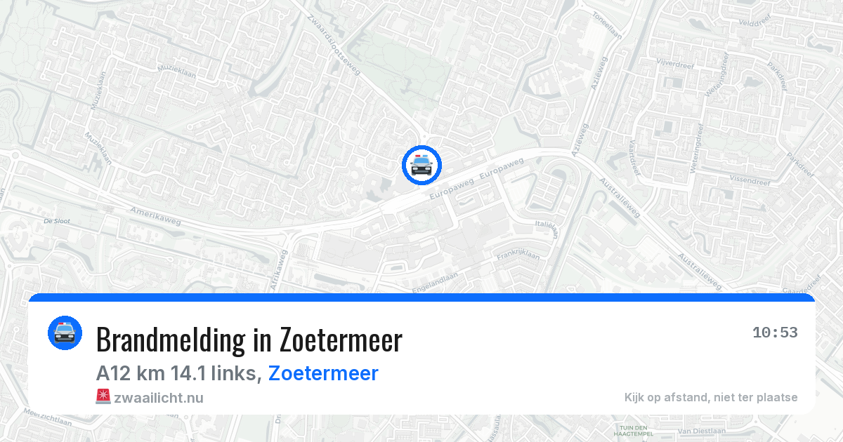 Brandmelding in Zoetermeer — 15 jul 2026