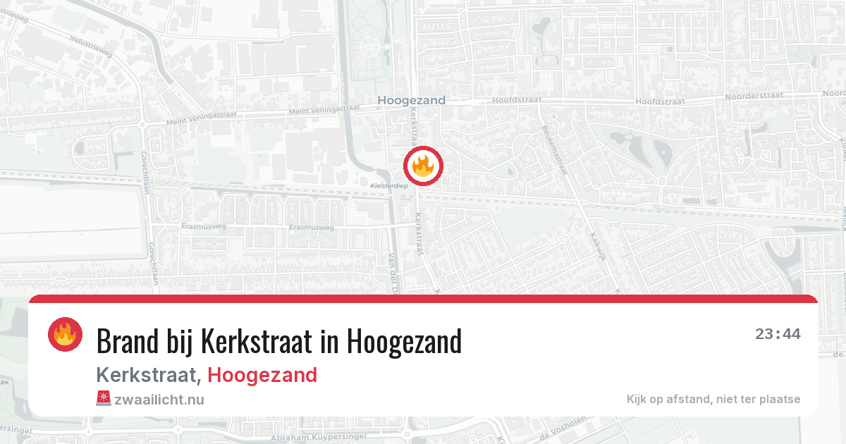 Brand bij Kerkstraat in Hoogezand — 21 apr 2026