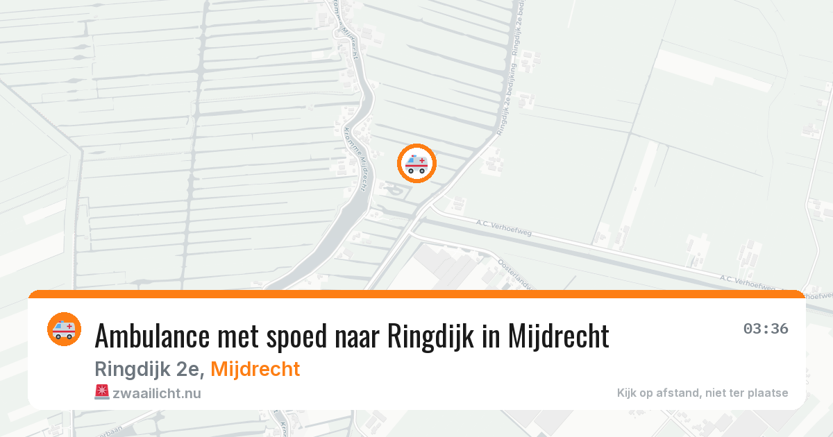 Ambulance met spoed naar Ringdijk in Mijdrecht — 18 apr 2026