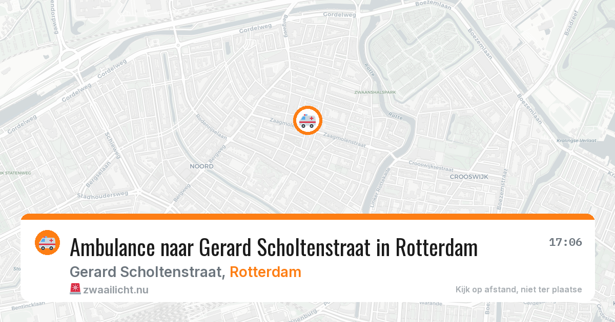 Ambulance naar Gerard Scholtenstraat in Rotterdam — 23 mei 2026