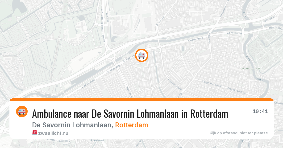 Ambulance naar De Savornin Lohmanlaan in Rotterdam — 1 jun 2026