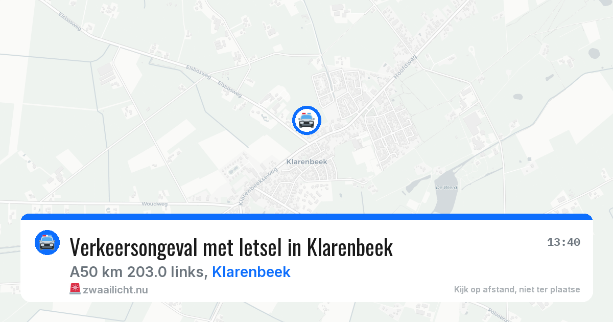 Verkeersongeval met letsel in Klarenbeek — 20 jul 2026