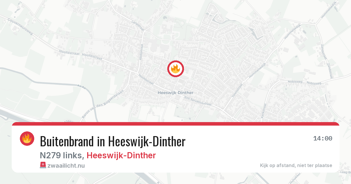 Buitenbrand in Heeswijk-Dinther — 24 mei 2026