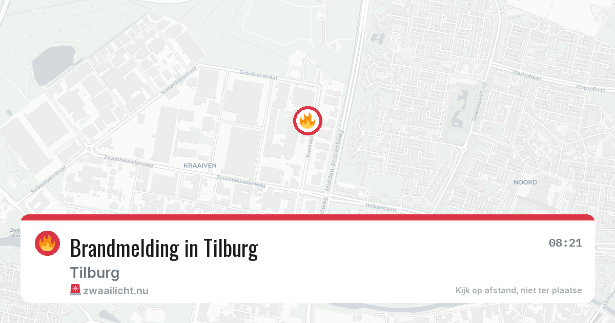 Brandmelding in Tilburg — 15 jul 2026