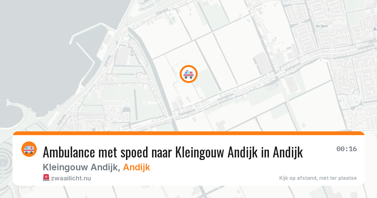 Ambulance met spoed naar Kleingouw Andijk in Andijk — 24 jul 2026