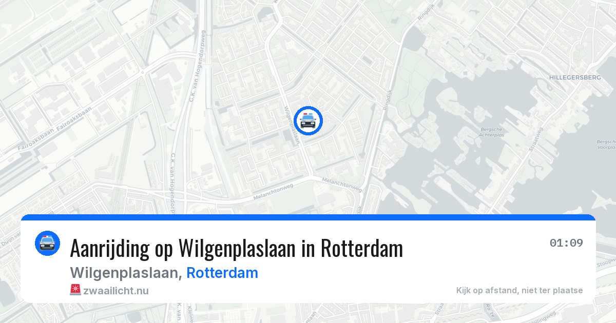 Aanrijding op Wilgenplaslaan in Rotterdam — 19 jan 2026