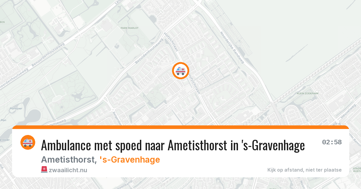 Ambulance met spoed naar Ametisthorst in 's-Gravenhage — 21 jul 2026