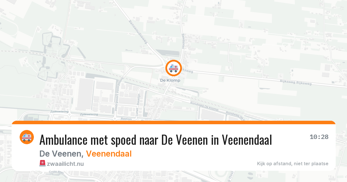 Ambulance met spoed naar De Veenen in Veenendaal — 25 mrt 2026