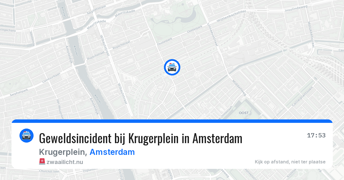 Geweldsincident bij Krugerplein in Amsterdam — 13 jul 2026