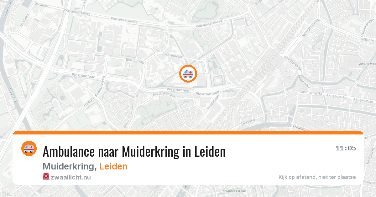 Ambulance naar Muiderkring in Leiden — 22 mrt 2026