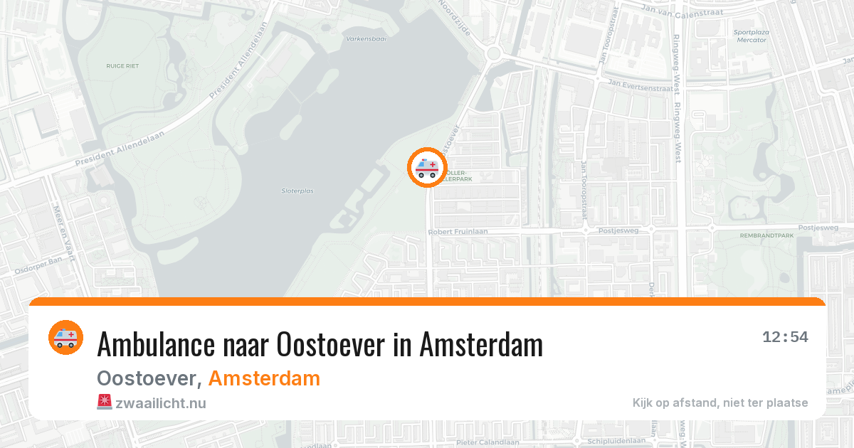 Ambulance naar Oostoever in Amsterdam — 21 jul 2026