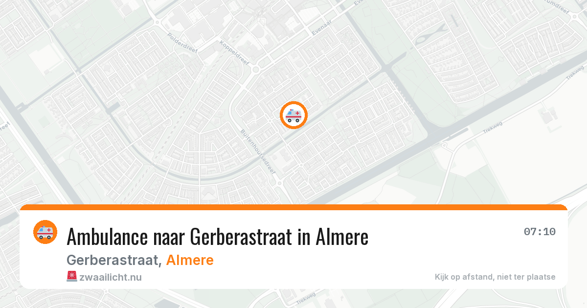 Ambulance naar Gerberastraat in Almere — 4 jun 2026