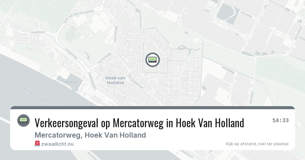 Verkeersongeval op Mercatorweg in Hoek Van Holland — 10 mrt 2026
