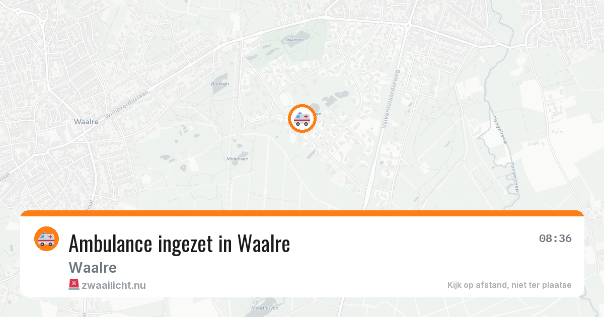 Ambulance ingezet in Waalre — 12 jul 2026