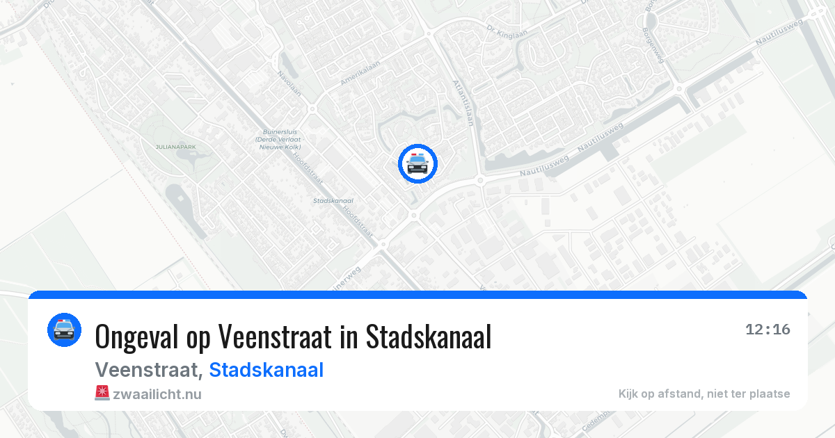Ongeval op Veenstraat in Stadskanaal — 5 jun 2026