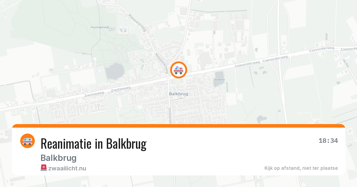 Reanimatie in Balkbrug — 15 apr 2026