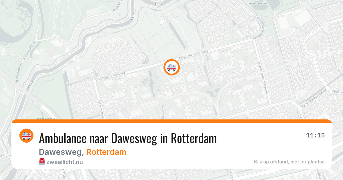 Ambulance naar Dawesweg in Rotterdam — 24 mei 2026