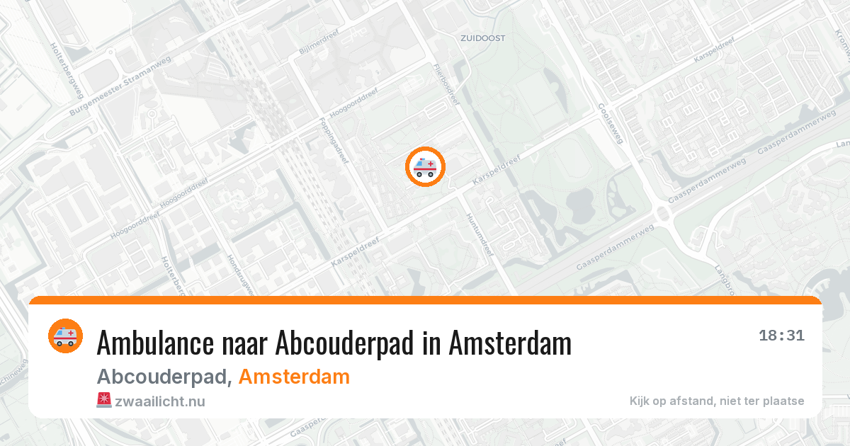 Ambulance naar Abcouderpad in Amsterdam — 14 jul 2026